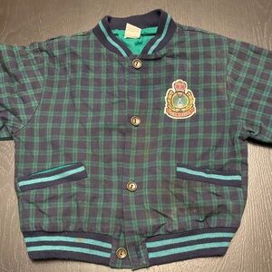 Stylish Green Plaid Jacket with Faux Suede Elbow Patches